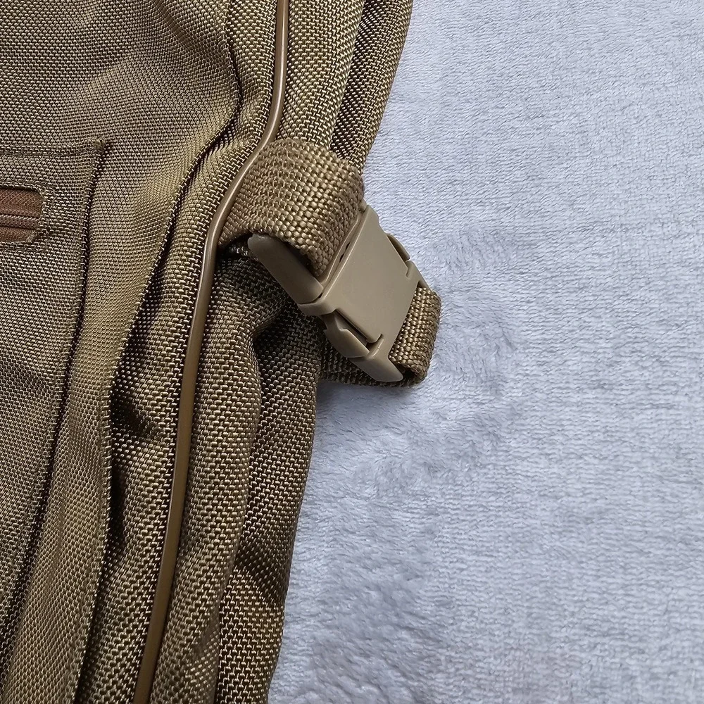 Vtg Hartmann Garment Bag Ballistic Nylon Leather Trim Travel Fold Business